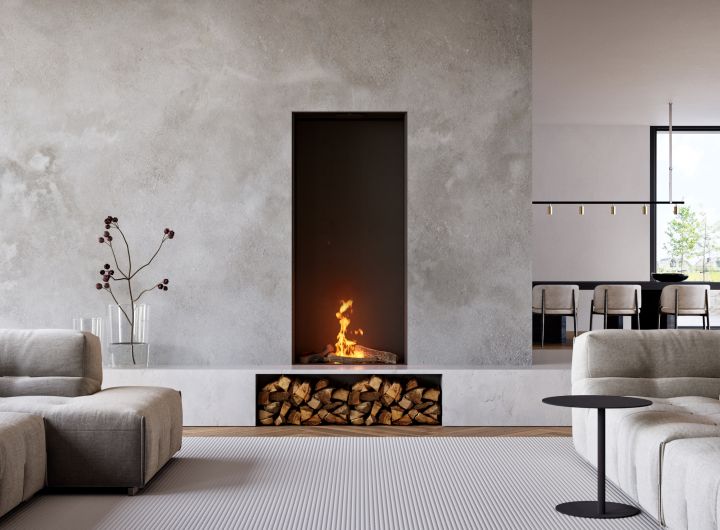 ストーブ GRAND FIELD Bio Ethanol Fireplace BABEL Montreal Bio-Ethanol Fireplace Open to Front and One Side